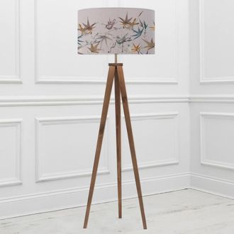 Voyage Maison Aratus Floor Lamp With Genji Eva Lampshade in Brown