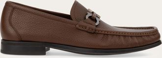 Ferragamo Uomo Mocassino morsetto Gancini Marrone Taglia 39.5