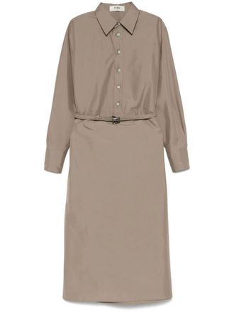 Fendi Poplin Belted Shirt Dress