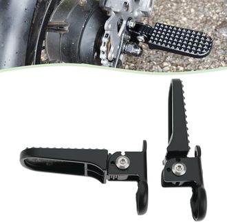OEM Juego De 2 Reposapi&eacute;s Para Bicicleta, 112 Mm De Longitud, Pedales De 78 X 37 Mm, Aleaci&oacute;n De Aluminio, Antideslizantes, Plegables Para Bicicletas De M