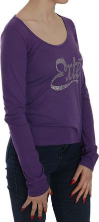 Exte Crystal Embellished Long Sleeve Casual Womens Top