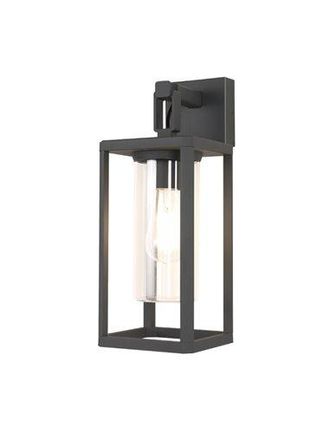 Mantra Mantra L&aacute;mpara De Pared Exterior Alps Negra Tipo Farol Con Cristal E27 Ip65