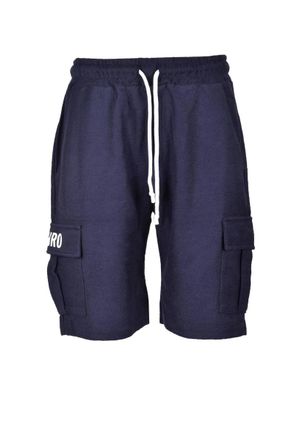 Takeshy Kurosawa Blue Cargo Cotton Bermuda Shorts