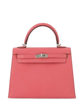 Herm&egrave;s 2020 Chevre Mysore Kelly II Sellier 25 satchel - women - Goat Skin - One Size - Pink
