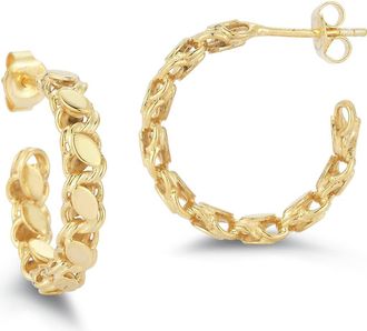 Chloe and Madison Textured Hoop Earrings in Gold at Nordstrom Rack