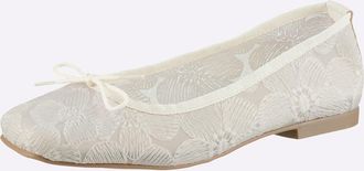 Heine Ballerina HEINE, Damen, Gr. 35, creme, Textil, Schuhe Ballerina