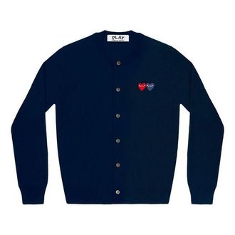 Comme Des Garçons (WMNS) COMME des GARCONS PLAY Cardigan Double Emblem Navy AZ-N057-051-2