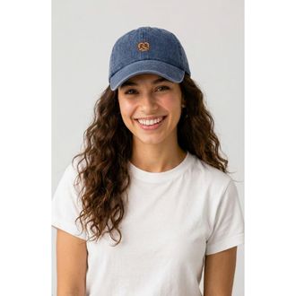 Dalix Pretzel Dad Cap in Washed Navy Blue at Nordstrom