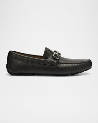 Ferragamo Men & apos;s Parigi Gancini Leather Drivers