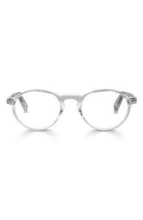 Eyebobs Board Stiff 49mm Round Blue Light Blocking Glasses in Crystal Clear at Nordstrom, Size +2.75