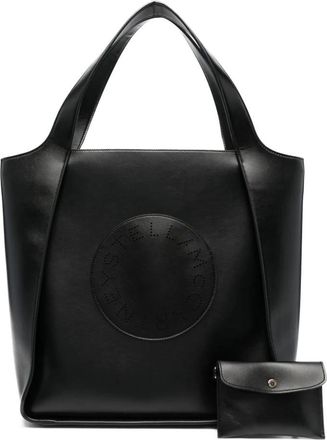 Stella McCartney Stella McCartney, Tote Bags, female, Black, Size: ONE SIZE Logo Tote Bag
