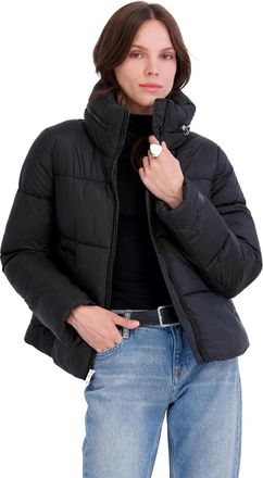 Elie Tahari Womens Dakota Short Puffer Jacket, Deep Teal