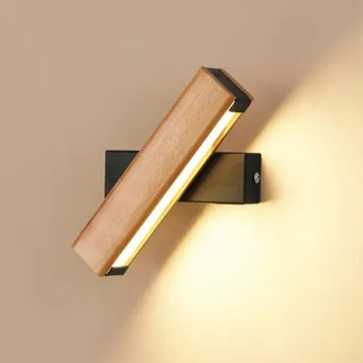 OEM Applique Murale - Bois - 4 W - 3000 K - Rotaci&oacute;n 360&deg; - Di&aacute;metro 21 Cm - Para Sal&oacute;n Dormitorio Pasillo - 1 Unidad