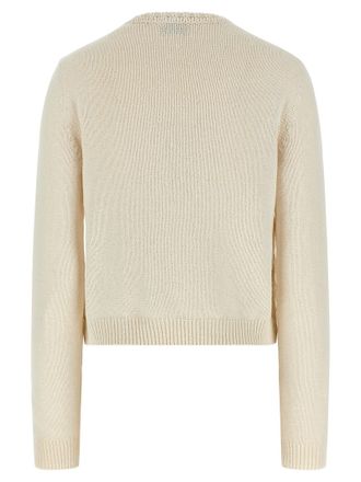 Moncler Womens Beige Cotton Cardigan Clothing