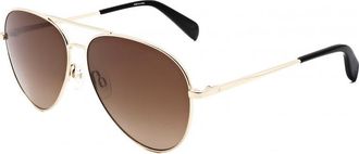 Rag & Bone Womens RNB5052 G S 59 2IK Sunglasses - Gold - One Size