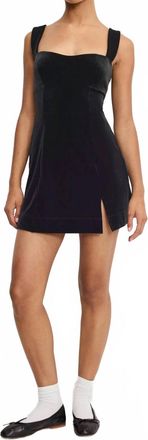 Good American Velvet Mini Dress In Black