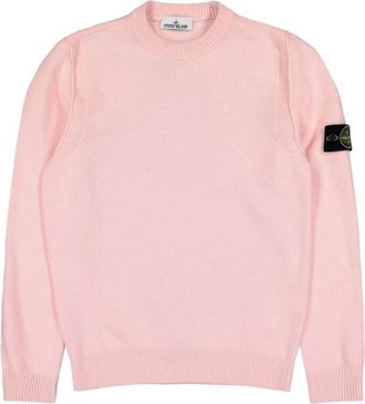 Stone Island Crewneck Trui - Heren - Ronde hals truien - Roze - 2XL - Wol - Truien & Vesten