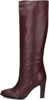 Notre-V Paarse hoge hak laarzen Statement Style - Dames - Laarzen met Hak - Paars - 37 EU - Wol - Schoenen