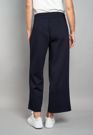 Seidel Moden 7/8-Hose SEIDEL MODEN, Damen, Gr. 34, N-Gr, nachtblau, Single Jersey, Obermaterial: 50% Polyester, 45% Viskose, 5% Elasthan, unifarben, Basic, l&auml;ssig 