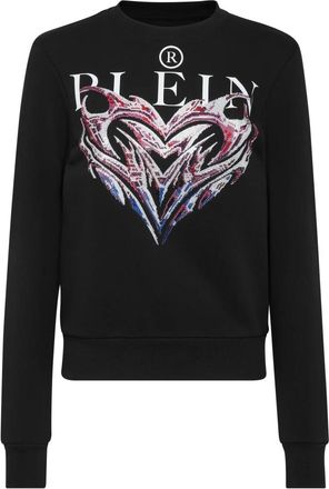 Philipp Plein Sweatshirt LS - Dames - Sweatshirts - Zwart - XS - Katoen - Hoodies & sweatvesten