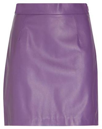 8 by YOOX LEATHER ESSENTIAL MINI SKIRT