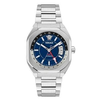 Versace V-Contempo GMT Automatic Blue Dial Mens Watch VE0I00225