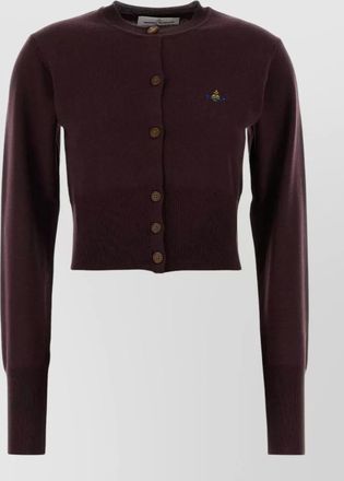 Vivienne Westwood wool silk ribbed cropped cardigan
