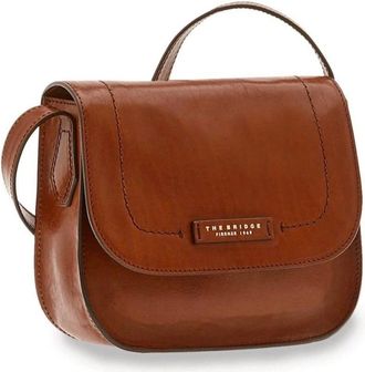 The Bridge Bruine leren crossbody tas - Dames - Schoudertassen - Bruin - ONE Size - Leer - Tassen