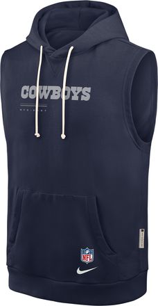 Nike Dallas Cowboys Sideline Nike Mens Dri-FIT NFL Sleeveless Pullover Hoodie in Blue | 03B441S7RD-0CN
