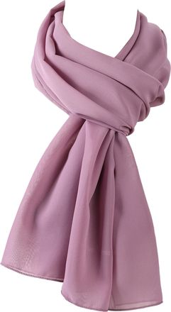 World of Shawls Chiffon Scarves Wraps for Wedding Party Special Occasions Women Plain Neck Scarf Soft Headwrap Girls Headscarf Sheer Wrap 45 x 160 Cm (Lavender)