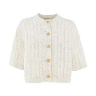 Brunello Cucinelli Cardigans, female, White, L, Cardigan