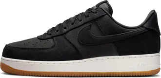 Nike Mens Air Force 1 07 LV8 Denim Shoes in Black | IR0951-002