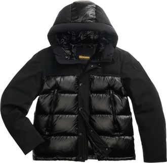 Blauer Brook Nylon en Neopreen Donsjack - Heren - Jassen - Zwart - Maat: 2XL Nylon