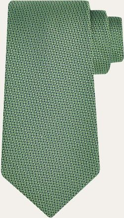 Kiton Mens Micro-Jacquard Silk 7-Fold Tie