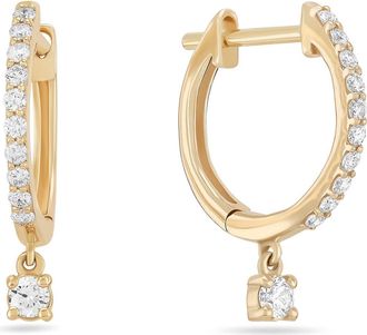 Lana Jewelry 14k Gold Diamond Dangle Huggie Hoop Earrings in Yellow Gold at Nordstrom