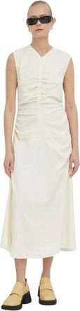 Day Birger Et Mikkelsen Gather Midi Jurk - Dames - Casual kleedjes - Geel - XS - Kleedjes