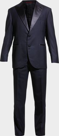 Brunello Cucinelli Mens Solid Peak-Lapel Tuxedo