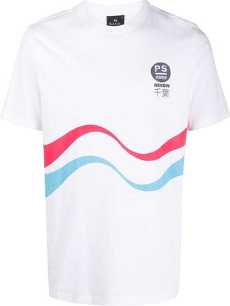 Paul Smith Tshirt SS Crew Neck Dino Small - Tops - Hombre - Blanco - S