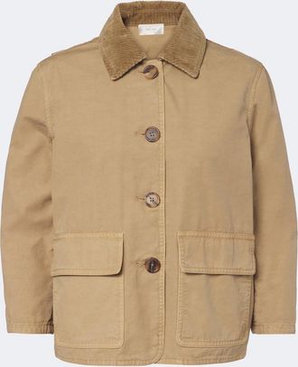 The Row Benka corduroy-trimmed cotton jacket