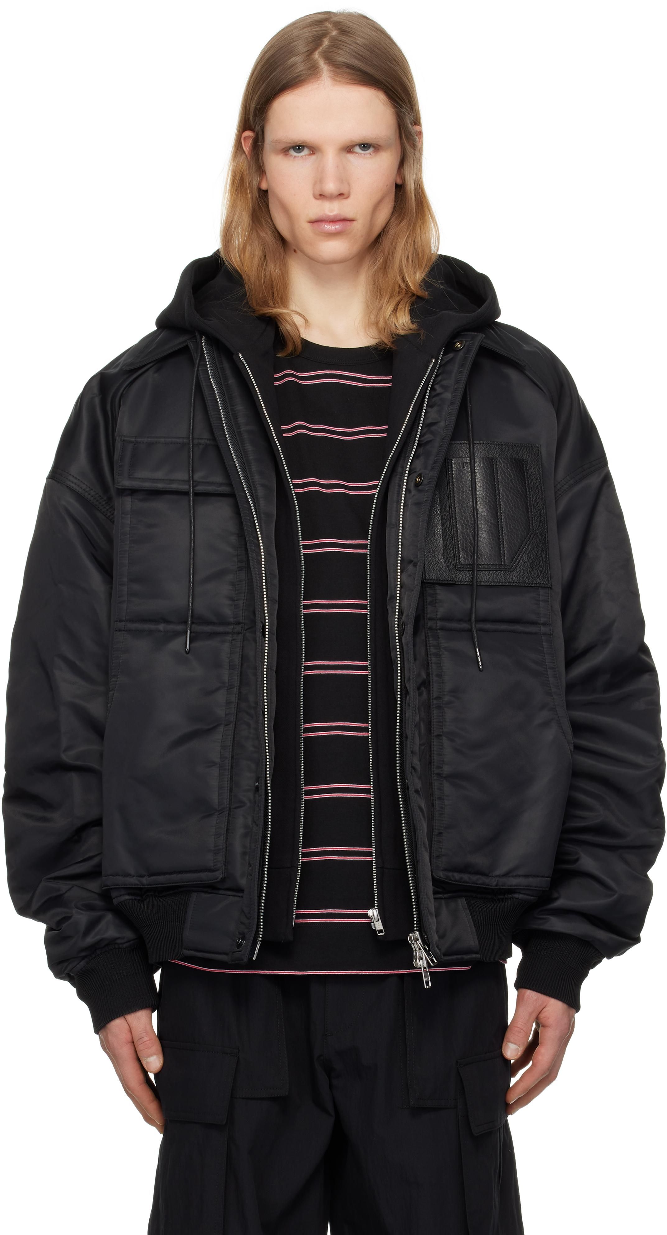 ブルゾン RR24DJP3821 DOT MA1 INNER JUMPER BOMBER POINTED RONRON BLACK