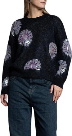 Kaos Maglione in jacquard floreale - - Knitwear - Donna - Nero - M