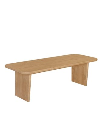 Deco Wood Mesa de centro de madera maciza marr&oacute;n claro 120x60cm