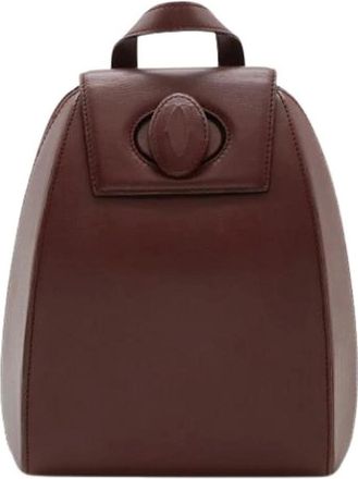 Cartier Pre-owned Backpacks, female, Red, Size: ONE SIZE Pre-owned Leather Backpack