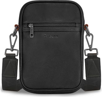 Champs Luggage Onyx Leather Vertical Crossbody Bag in Black at Nordstrom Rack