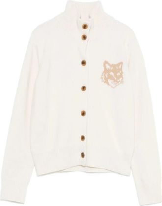 Maison Kitsun&eacute; Sweater - Dames - Vesten - Wit - L - Truien & Vesten