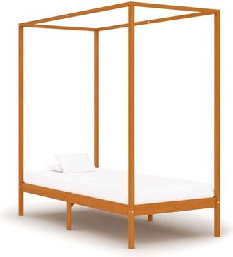 vidaXL vidaXL Giroletto senza Materaso Ambrato in Legno di Pino 100x200cm