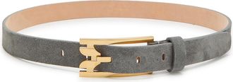 Victoria Beckham Pin-buckle Suede Belt - Grey - 80 (UK 10 / M)