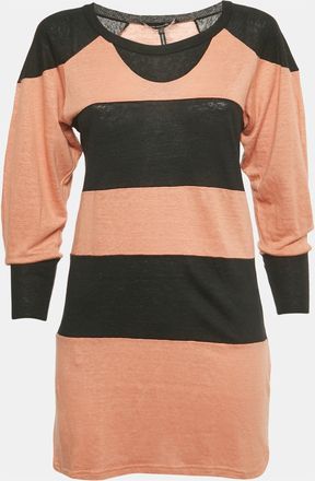 Isabel Marant Orange/black Striped Knit Top