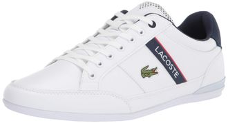 Lacoste Mens Chaymon 0120 2 CMA Shoes, 9.5 UK, White/Navy/Red