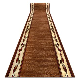 RugsX Rugsx - Alfombra De Pasillo Bcf Filip Marr&oacute;n 120 Cm 120 Cm Brown 120x1100 Cm